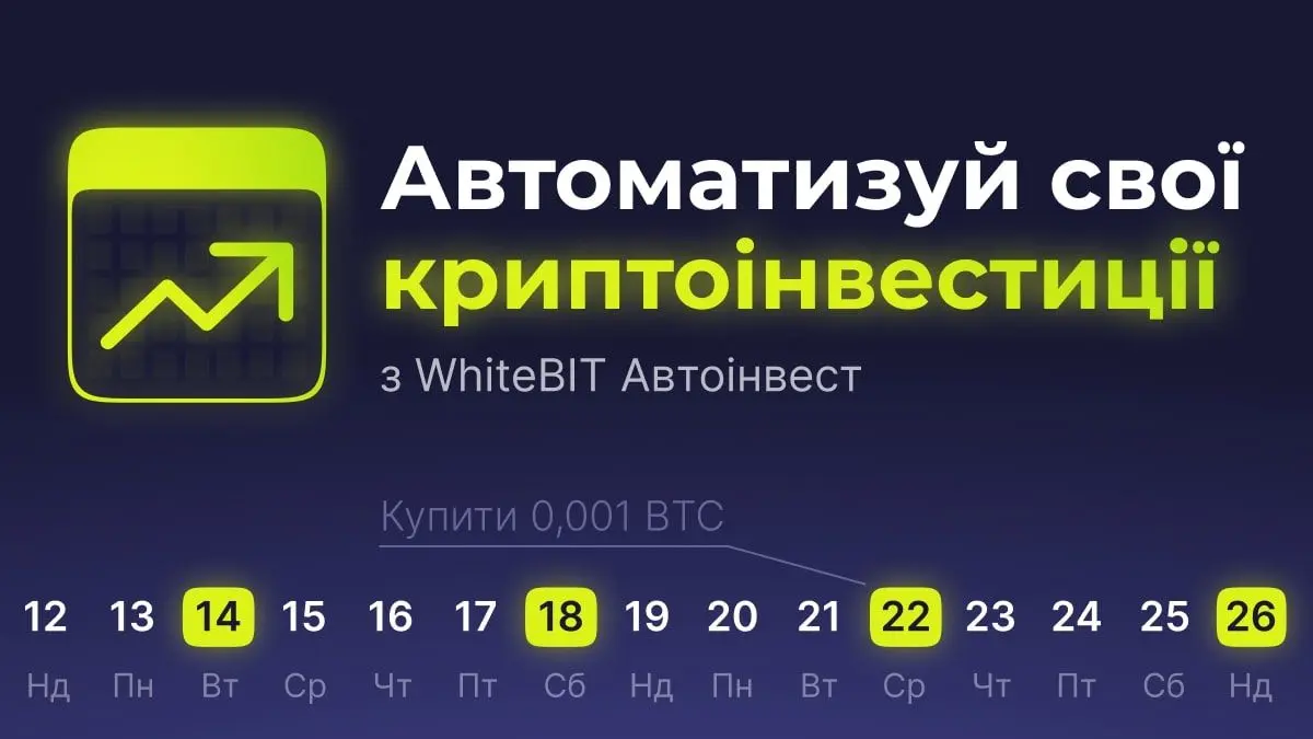 Автоінвест від WhiteBIT - це нові можливості для автоматизації інвестицій на ринку криптовалют.